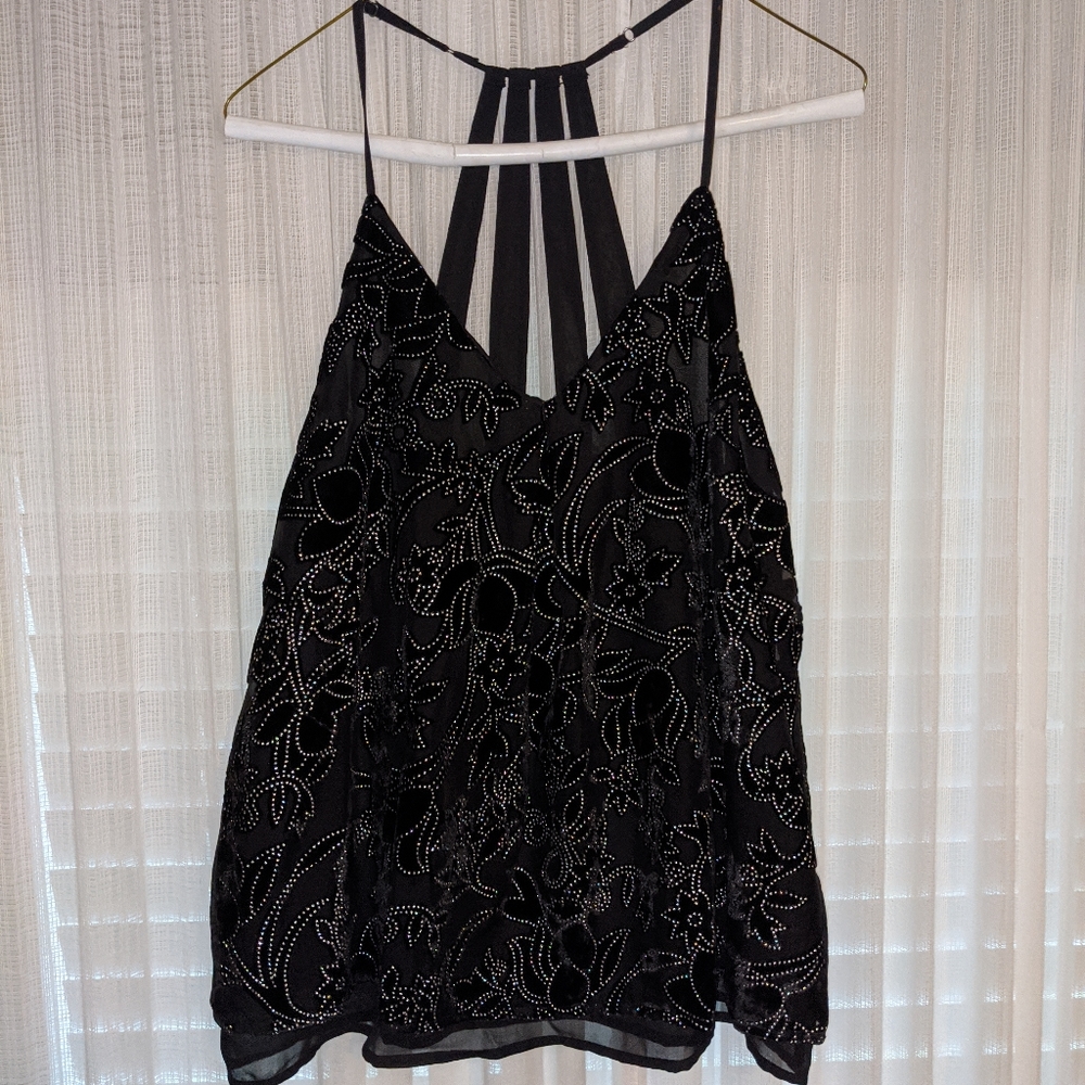 Velvet, sparkling top